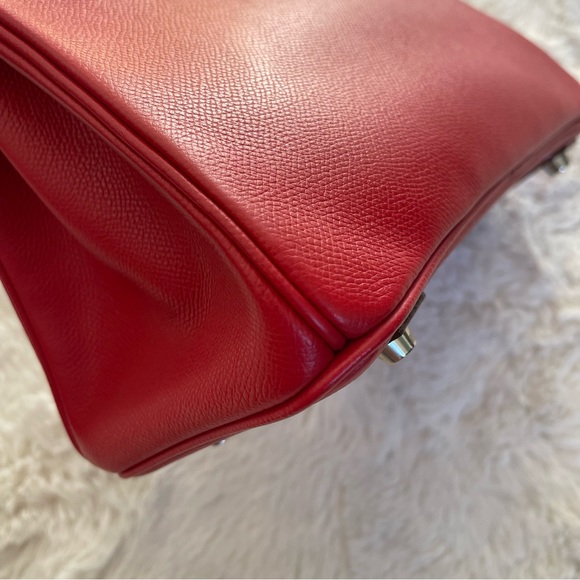 Sold HERMES BIRKIN 25 Epsom leather Rouge garance - Picture 9 of 15